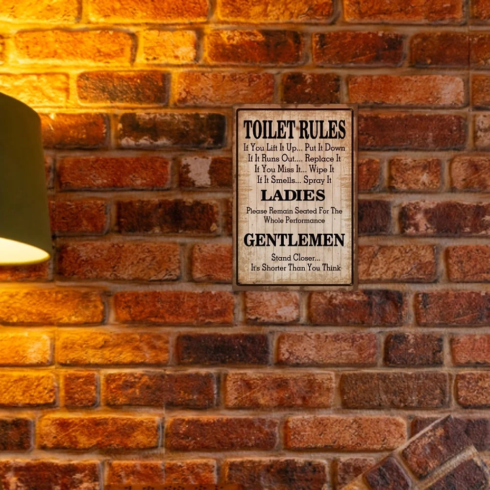 Toilet Rules Metal Tin Sign