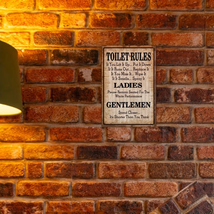 Toilet Rules Metal Tin Sign