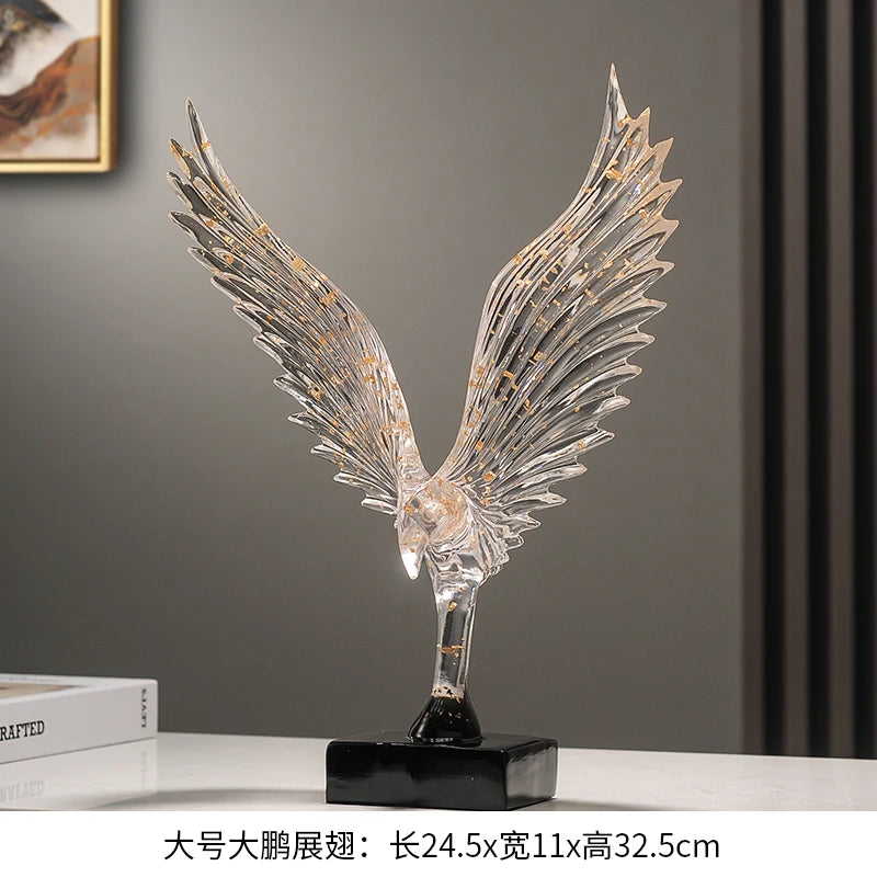 Gold Eagle Angel Wing Statue