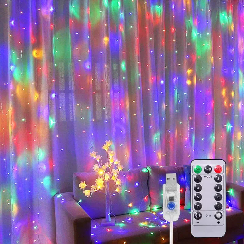 LED Curtain String Light Party Backdrop