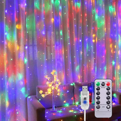 LED Curtain String Light Party Backdrop