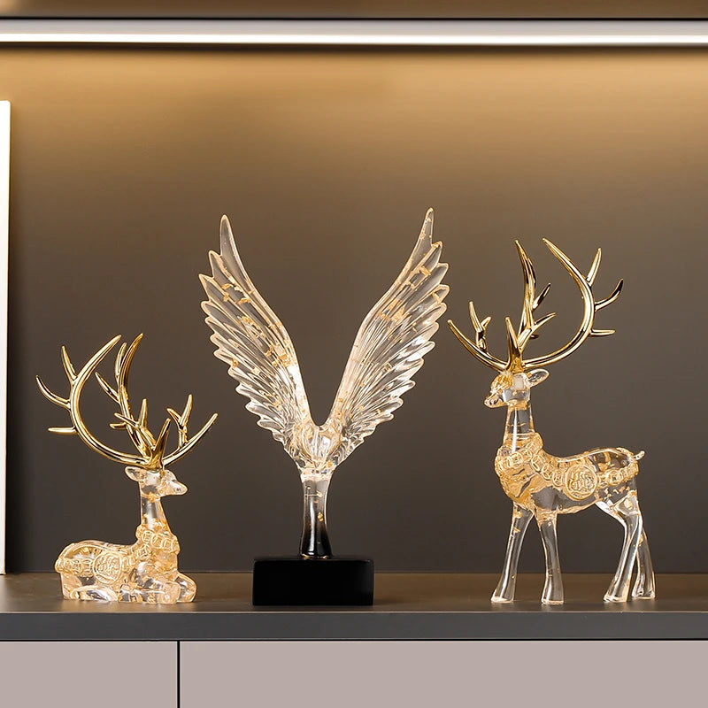 Gold Eagle Angel Wing Statue