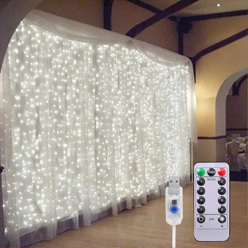 LED Curtain String Light Party Backdrop