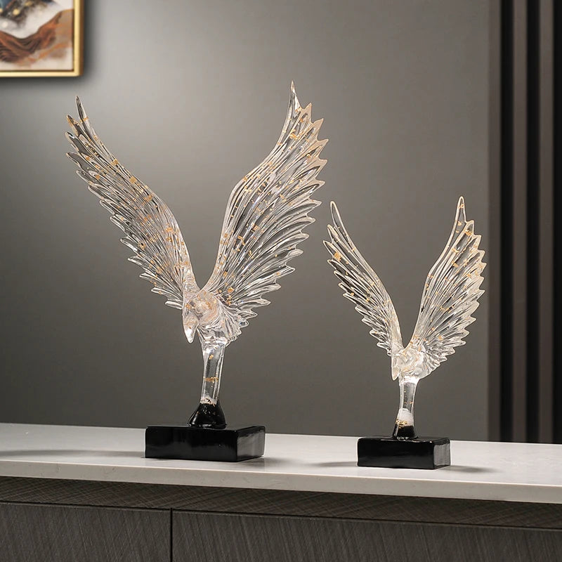 Gold Eagle Angel Wing Statue