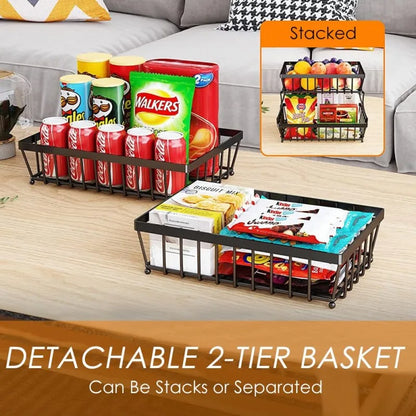 Double-layer fruit basket