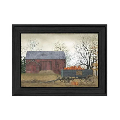 Pumpkin Wagon Framed Print