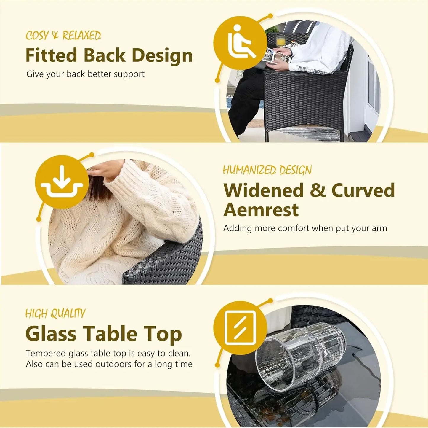 Patio Modern Loveseat